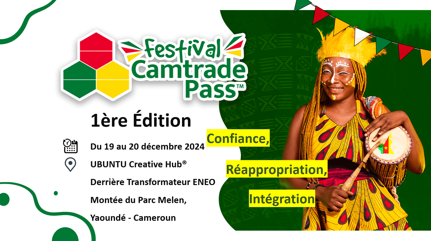 Affiche française de la première édition du Festival Camtrade Pass en décembre 2024